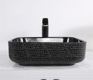 Раковина CeramaLux  D1303H004  черная 39 см